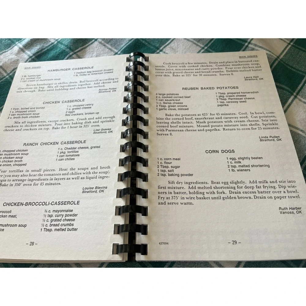 Our Daily Bread Cookbook Recipe Pentecostal Holiness Church Stratford Oklahoma